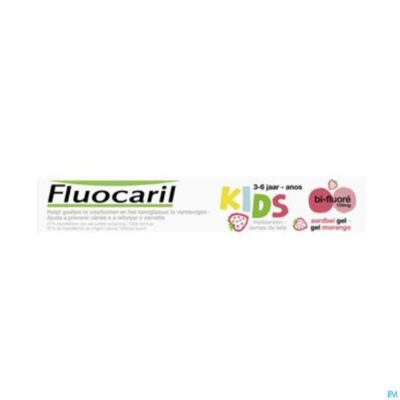Fluocaril tandpasta bi-fluore kids aardbei 50ml