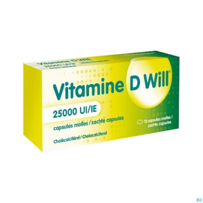 Vitamine d will 25000ie zachte caps 12