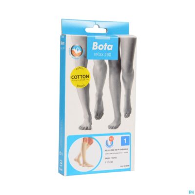 Bota relax 280 katoen korte kous zand n1