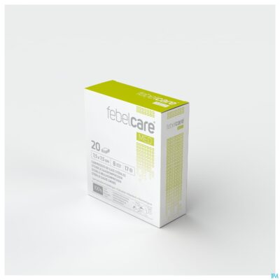 Febelcare med1 steriele gaaskompres 7,5x7,5cm 20x1-3