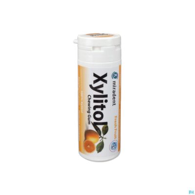 Miradent kauwgom xylitol fruit z/suiker 30