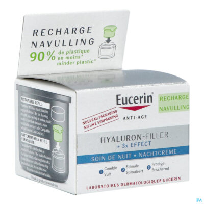 Eucerin hyaluron-filler x3 nachtcreme navul. 50ml