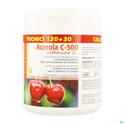Acerola 500 tabl 120+30 gratis