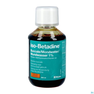 Iso betadine 1% nf mondwater 200ml ready to use-2