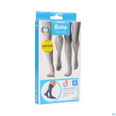 Bota relax 280 katoen korte kous blue n3