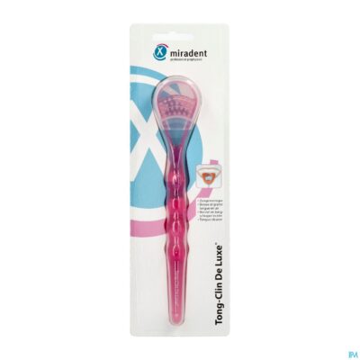 Miradent tongschraper deluxe roze