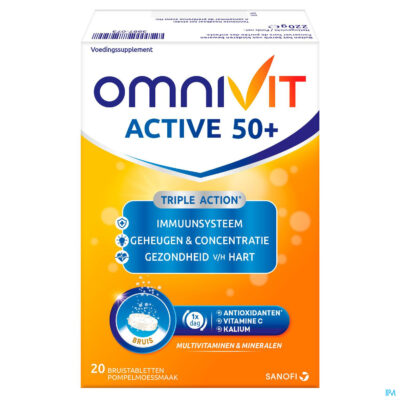 Omnivit active 50+ bruistabl. 20