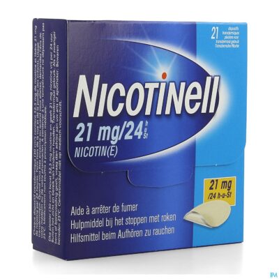 Nicotinell 21mg/24u pleister transdermaal 21