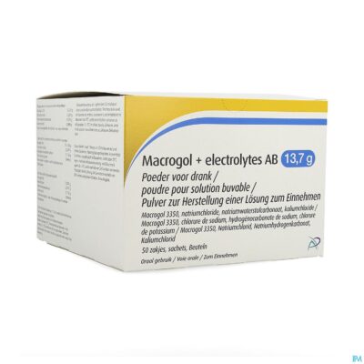 Macrogol+electrolytes ab 13,7g pdr opl zakje 50