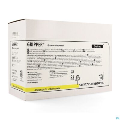 Gripper naald 20g 19mm y-site 1-2