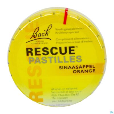 Bach rescue pastilles sinaas suikervrij 50g