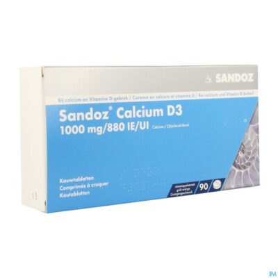 Sandoz calcium d3 kauwtabletten 90x1000 mg/880ie-2