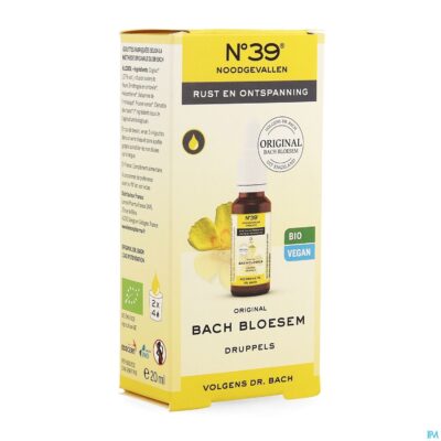 Bachbloesem bio n°39 noodgevallen druppels 20ml