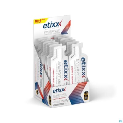 Etixx ginseng&guarana energy gel red currant-cherry 12x50g
