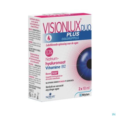 Visionlux plus oogdruppels duo fl 2 x 10ml