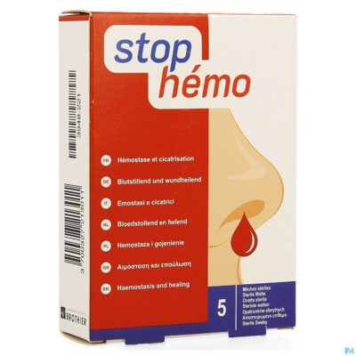 Stop hemo watten steriel 5x4cm
