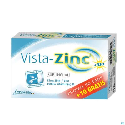 Vista zinc smelttabl 50 + 10 gratis