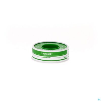 Leukosilk deksel kleefpleist. 1,25cmx5m 1 0102100-2