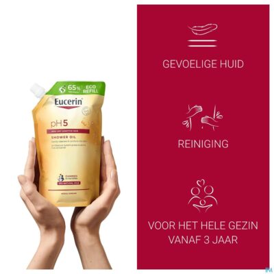 Eucerin ph5 douche olie navulling 400ml-4