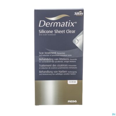 Dermatix silicone sheet clear adh 4x13cm 1