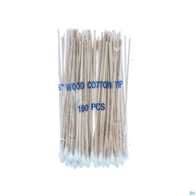 Wolf wattenstaafjes hout dunne tip 15cm 100-2