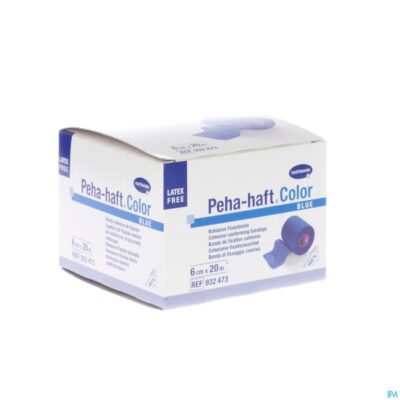 Peha-haft blauw lf 6cmx20m 1 p/s