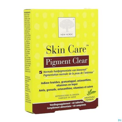 New nordic skin care pigment clear tabl 60