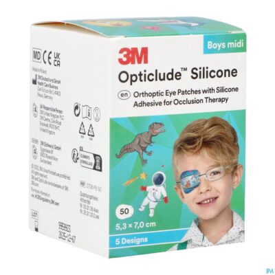 Opticlude 3m silicone eye patch boy midi 50