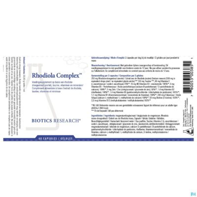 Rhodiola complex caps 60-3