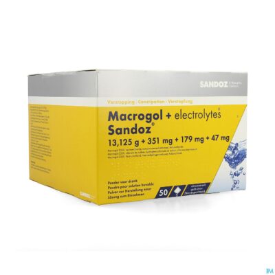Macrogol + electr sandoz pdr ciroensmaak 50x13,7g