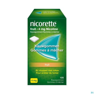 Nicorette fruit kauwgom suikervrij 105x4mg
