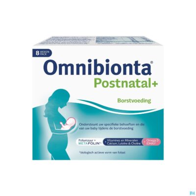 Omnibionta postnatal+ (borstvoeding): 8 weken pack (56 tabletten+56 capsules)