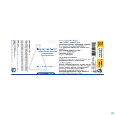 Intenzyme forte biotics comp 100