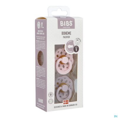 Bibs 1 fopspeen boheme duo blossom/lilac 2