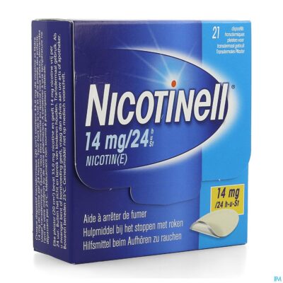 Nicotinell 14mg/24u pleister transdermaal 21