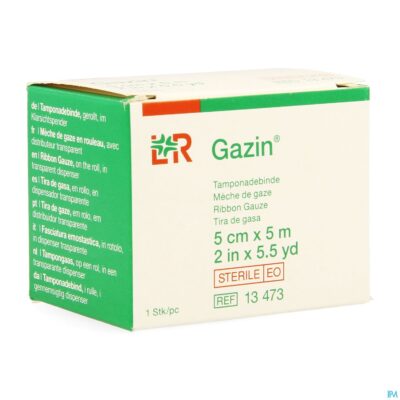 Gazin gaaswiek steriel 5cmx5m