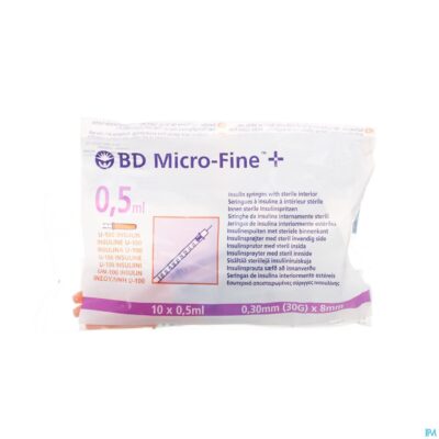 Microfine ins.spuit 0,5ml 30g 8mm 10 324825-2