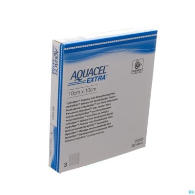 Aquacel extra verb hydrofiber+versterk. 10x10cm 3