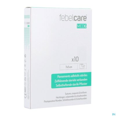 Febelcare med6 zelfkl. steriele verband.7x5cm 10st-3