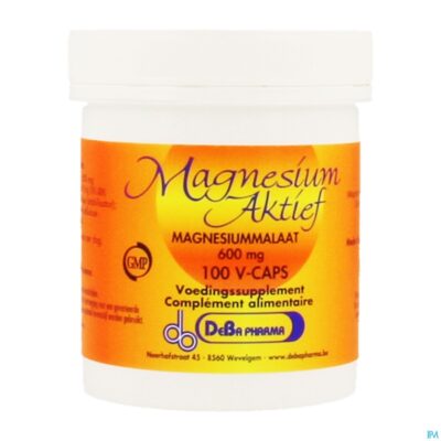 Magnesium actif caps 100 x 600mg deba-3