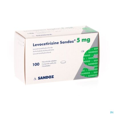 Levocetirizine sandoz 5mg comp enrob.100 x 5mg