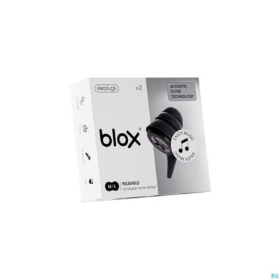 Blox music zwart oordoppen 1 paar