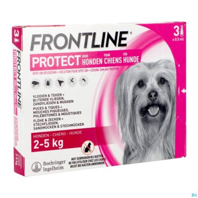 Frontline protect spot on opl hond 2-5kg pipet 3