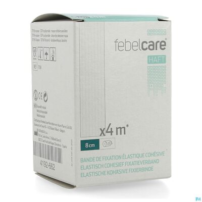 Febelcare haft elas. cohesief fixatieverb. 8cmx4m