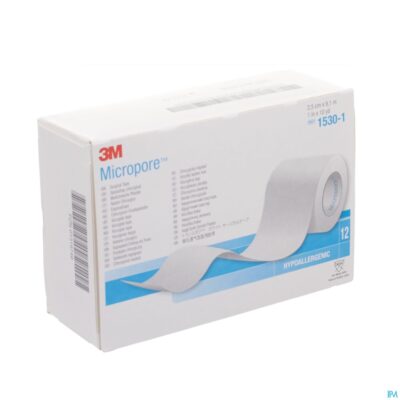 Micropore 3m hechtpleister 25mmx9,14m rol 12 1530-5