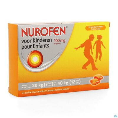 Nurofen kind 100mg zachte kauwcaps 24-2