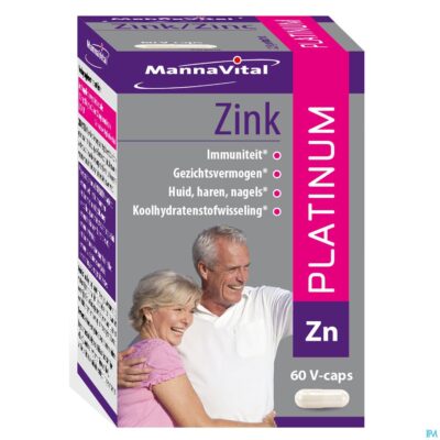 Mannavital zink platinum v-caps 60