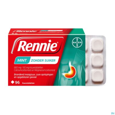 Rennie mint z/suiker kauwtabl 96-2