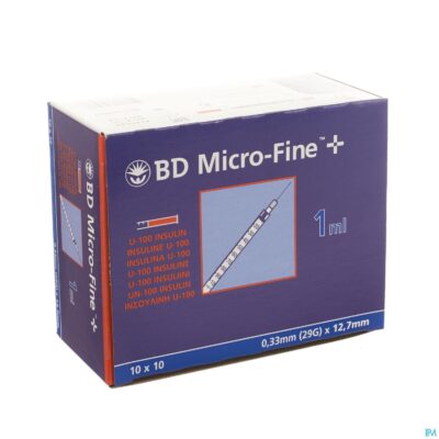 Microfine ins.spuit 1ml 29g 12,7mm100 324827-3