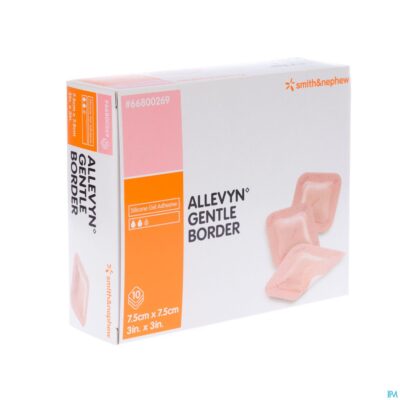 Allevyn gentle border ster 7,5x 7,5cm 10 66800269-2